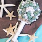 Teal Sea Shell Bridal Bouq..